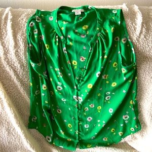 Sleeveless floral blouse